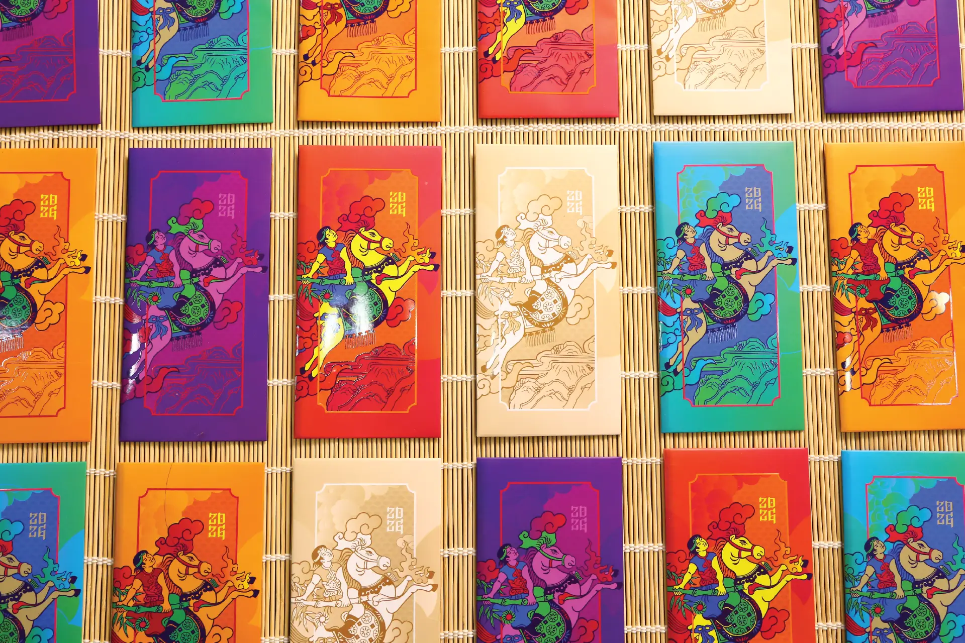 thiết ké bộ sưu tập lì xì Tết Phù đổng thiên vương